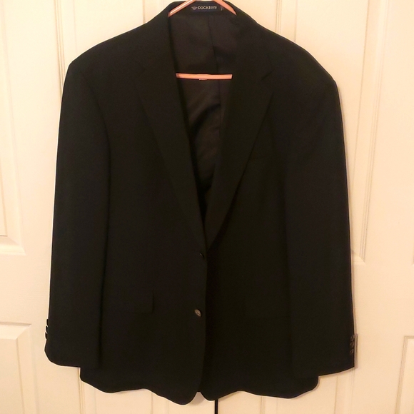 Men's 46 regular dockers sport coat black - Picture 1 of 2